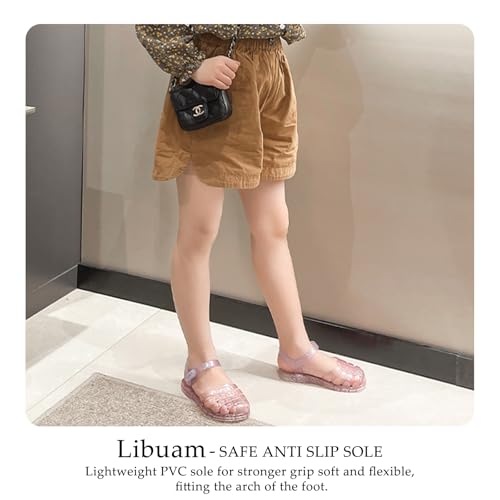 Image of Jelly Sandals for Girls,Closed Toe Princess Costume Summer Dress Shoes Fisherman Gladiator Water Beach Flat Sandals for Toddler /Little Kid /Big Kid