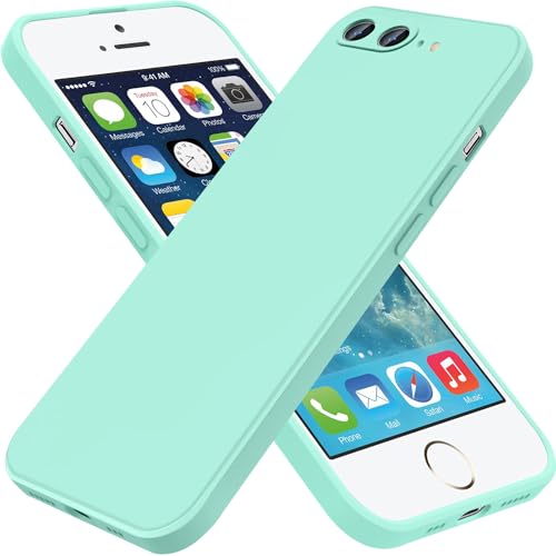 AYSZNBLA for iPhone 8 Plus/iPhone 7 Plus Case,Liquid Silicone Mint Green