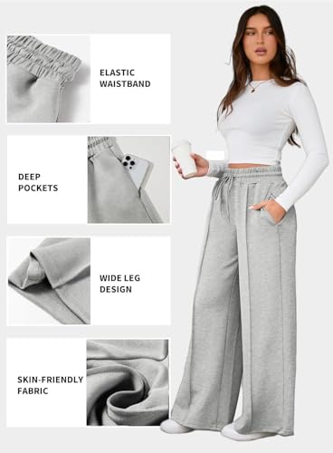Image of Q - RIOUS Women's Wide Leg Drawstring Relaxed Fit Trouser