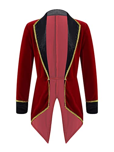 RUNQHUI - Disfraz de circo, chaqueta blazer señor leal,