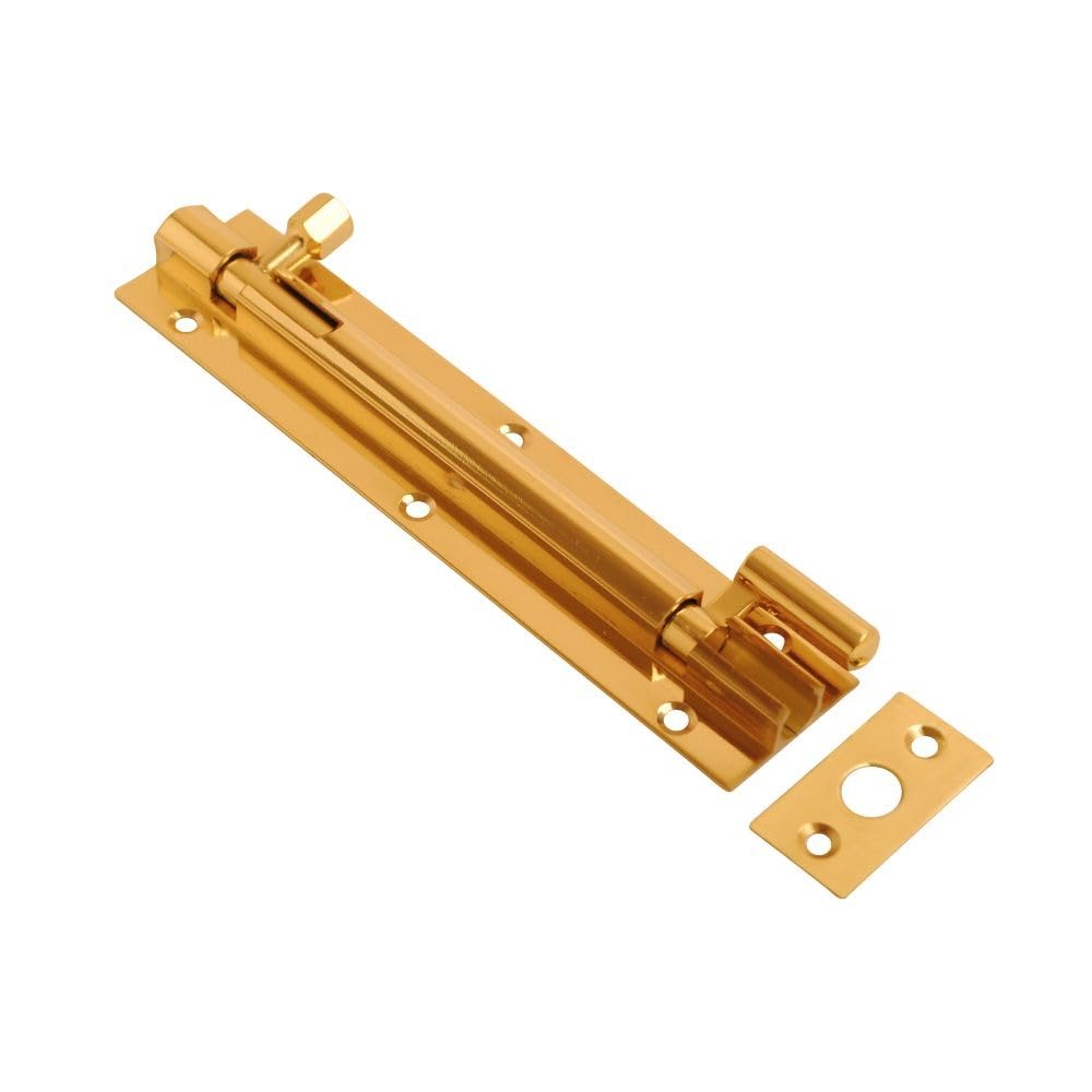 Dzina Pack Of 2 Barrel Bolt Necked Brass - Heavy Duty (, 100Mm X 32Mm (4 X 1. 1/4 Inch))
