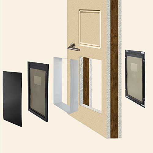 Hardlight Weatherproof Dog Door With Sliding Lock Panel, Tunnel Adjustable, Double Flap Dog Door And Cat Door, Strong And Durable, For Medium, Large, And X-Large Dogs #TOP5