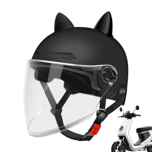 Shitafe バイクヘルメット 大人用 - 調整可能 通気性 ライディングギア | 自転車ヘルメット バイザー付き | 大人男性女性用 バイク サイクリング モーターサイクル 自転車 スケートボード スクーター アクセサリー