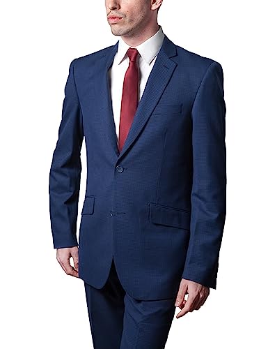 Adam Baker Men's Slim Fit Single-Breasted 2-Piece (Jacket & Pants) Suit2