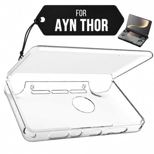 Dan C DBA AYN Thor Case Clear Soft Shell Protective Cover for AYN Thor Handheld Game Console Anti-Slip Shockproof Anti-Scratch Transparent Protective Case Slim Lightweight Snap-On Console Shell