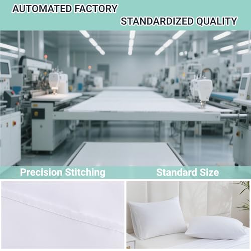 ZPECC White Pillow Cases Standard Size Set of 4, 20x26 Envelope Closure Pillowcases, Soft Plain Brushed Microfiber Covers Hypoallergenic Breathable