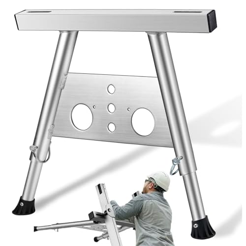 Stabilizzatore per scala da tetto con piedini distanziatori e supporto per grondaia per arrampicata sicura e stabile, distanziatore da parete antiscivolo per scale dritte e pieghevoli