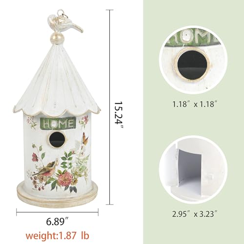 Metalhangingbirdhousesforoutdoorsbirdhousesforoutsideuniquebirdnestforbluebirdwrenchickadeesparrowbirdnestboxforgardenpatio Urban Country Home Decor Metal hanging birdhouses for outdoors bird houses for outside unique bird nest for bluebird wren chickadee sparrow bird nest box for garden patio urban country home decor