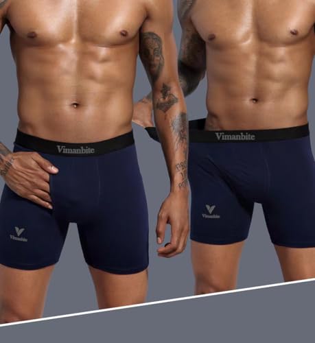 Mens Underwear Boxer Briefs. Soft Cotton. Sweat-Wicking. Long Styles And Short Versin Multiple-Piece Sets.4