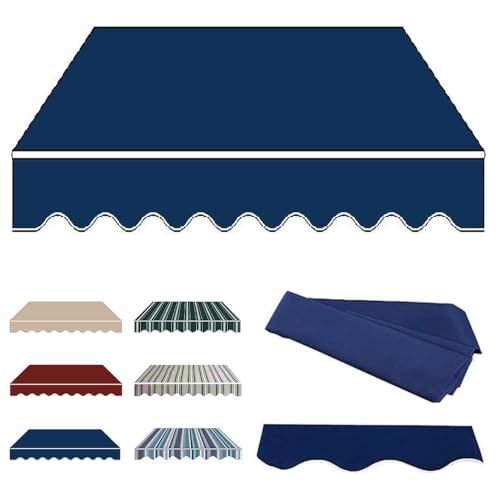 Lona De Repuesto para Toldo De Patio, 3x2m 3x2.5m 4x3.0m 5x3.0m Tela Recambio De Toldo Exterior, Techo De Repuesto para Parasoles Retráctil para Terraza(Blue,2.5x2m/8x6.5ft)
