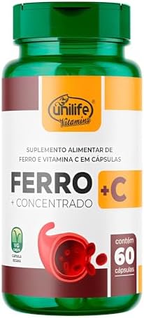 Ferro + Vitamina C Unilife 60 Cápsulas