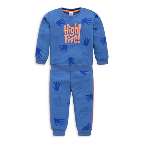 Image of LuvLap Baby Boys Full Sleeve Sweatshirt & Pyjama Set Pack of 1