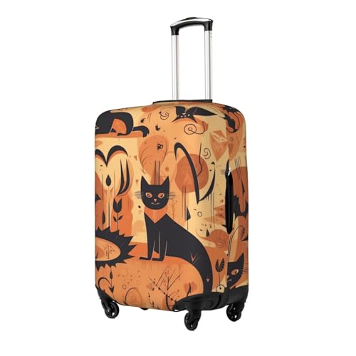Orange Vibrant Nightmare Travel Luggage Cover Suitcase Protector Washable Elastic Suitcase Cover Anti-Scratch Luggage Protector Travel Suitcase Baggage Cover Fits 18-32 Inch Suitcase Large2