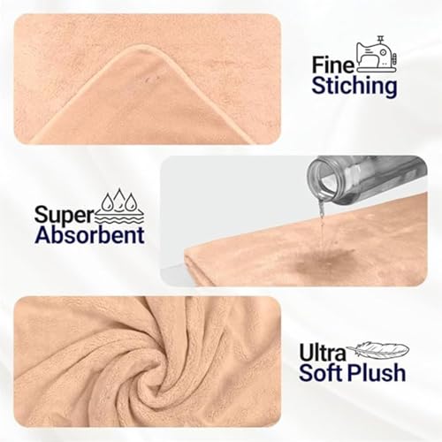 Image of Microfiber Kids Bath Towels Quick Dry Super Absorbent Super Soft Bath Towel for Babies Toddler-Baby Towel for Boys and Girls (Brown, Pack of 1)