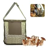 LOMUG Cuchillo de seta con pincel, Bolsa de caza de hongos, 43,2 x 40,6 cm
