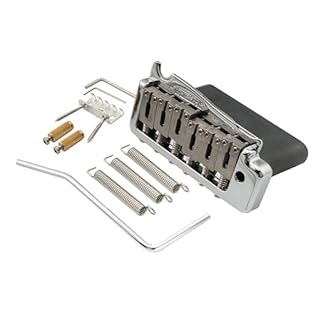 It fits many import Strat style guitar and Japan made Strat style guitars. Two smart stud post give a better fulcrum action than the six screw "classic design", also smarter. String spacing is 10.8mm, totally 54mm(2-1/8"), 2 mounting stud post spacin...
