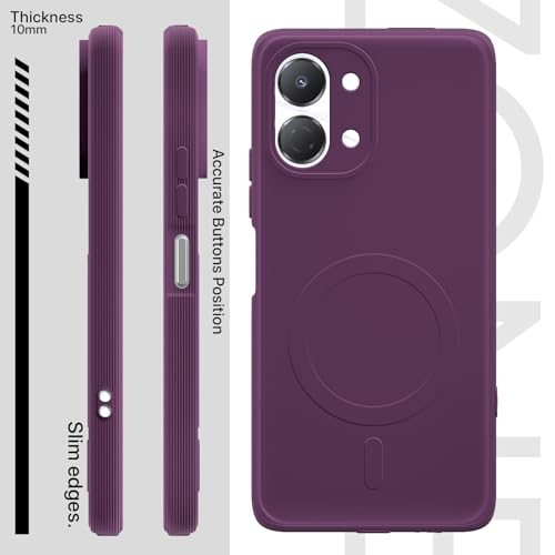 Image of Pikkme Back Cover for Tecno Spark Go 3 Soft Matte Silicone Mag-Safe Design (Mag-Safe Not Support) Camera Protection | Slim Fit Bumper Cover (Purple)