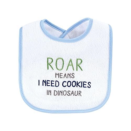 Hudson Baby Unisex Baby Cotton Terry Drooler Bibs With Fiber Filling, Boy Dino, One Size #TOP5