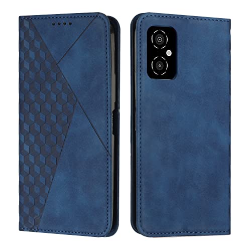 KOUYI Compatible avec Xiaomi Poco M4 5G Étui Portefeuille, Fentes pour Cartes à Rabat en Cuir synthétique PU, béquille à Fermeture magnétique, étuis antichocs (Bleu)