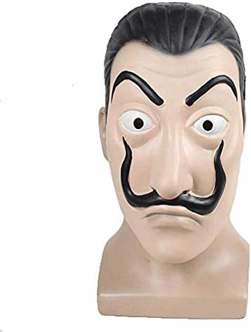 Xmecos Salvador Dali La Casa De Papel Realistic Mask Halloween Party Props (Mask_Latex)