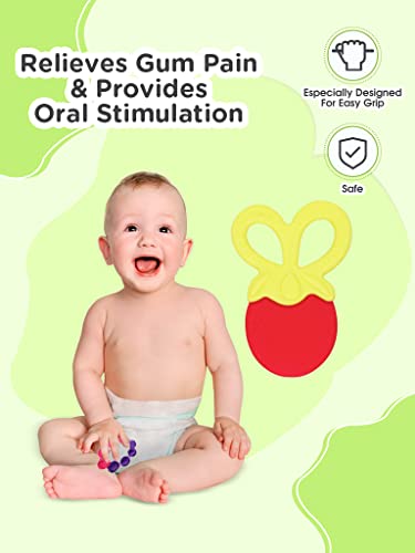 Image of Mee Mee Multi-Textured Soft Silicone Teether (Multi-Red)