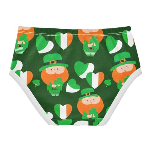 Girls Underwear Toddler 2t Cotton Girl Panties Cute Flower Undies Kids Briefs Cute Leprechauns Shamrocks Green2