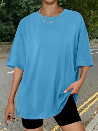 Image of Trendy Queen Womens Oversized T-Shirts Short Sleeves Workout Tops | Casual Summer Gym Tees Plus Size Fashion Clothes 2026