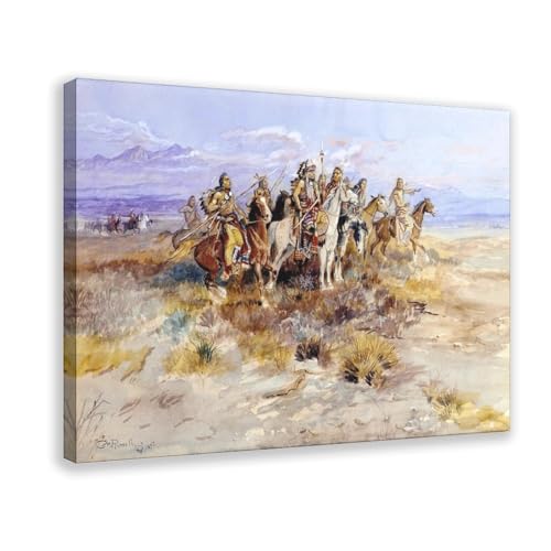 Impression sur toile pour bureau élégant affiche Charles M. Russell