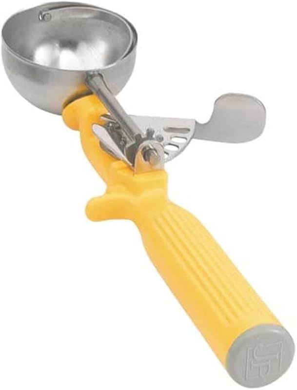 Vollrath 1-5/8 oz Stainless Steel Disher - Size 20,Yellow