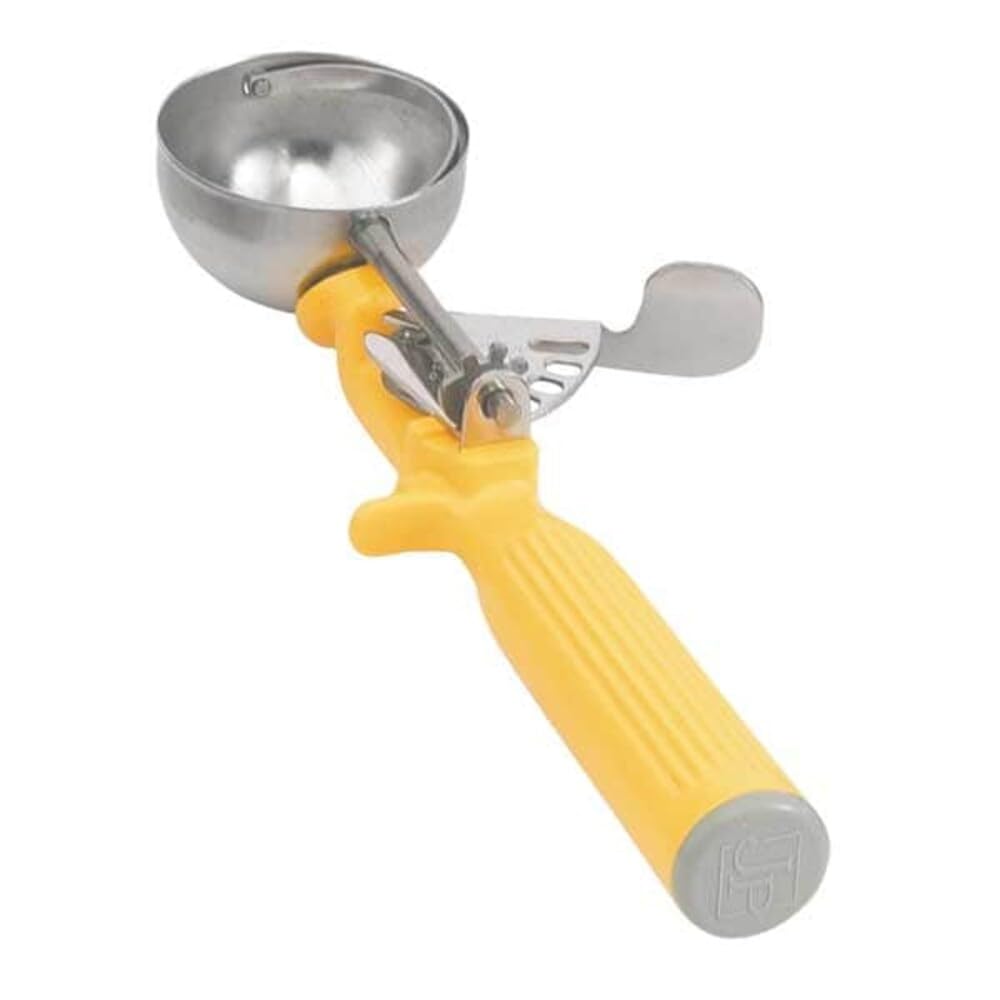 Vollrath 1-5/8 oz Stainless Steel Disher - Size 20, Yellow