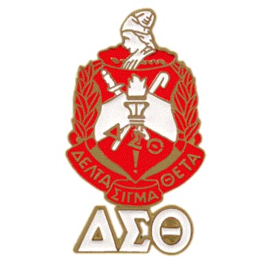 Delta Sigma Theta Sorority Shield Lapel Pin w/ Letters