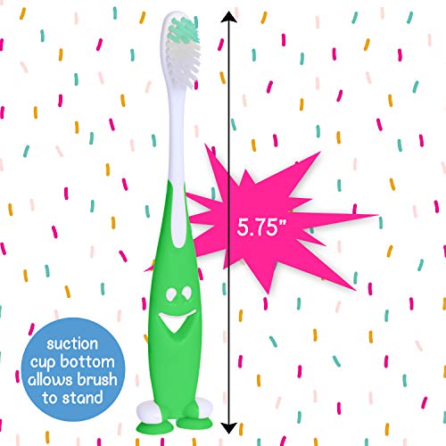 Image of Lingito Kids Toothbrush Extra Soft, Easy Grip for Toddlers Toothbrushes | Children Size Toothbrush Pack Kids Ages 3+