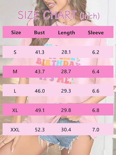 Image of Birthday Shirts for Women Oversized It's My Birthday Girl Graphic Shirt | Funny Birthday Party, Short Sleeve Outfits