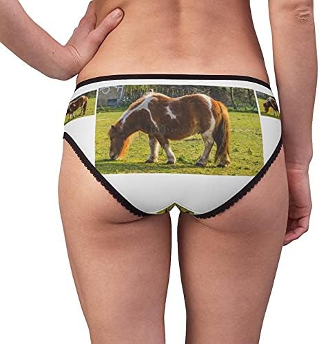 Horse Grazing Panties, Horse Grazing Underwear, Briefs, Cotton Briefs, Funny Underwear, Panties For Women
