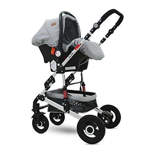 Lorelli Combikinderwagen Trio 3 in 1 alba set grijs - Afbeelding 6