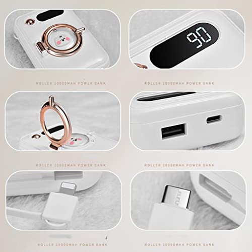 Fuente de alimentación móvil 10000 mAh pequeña XCC morada portátil 3