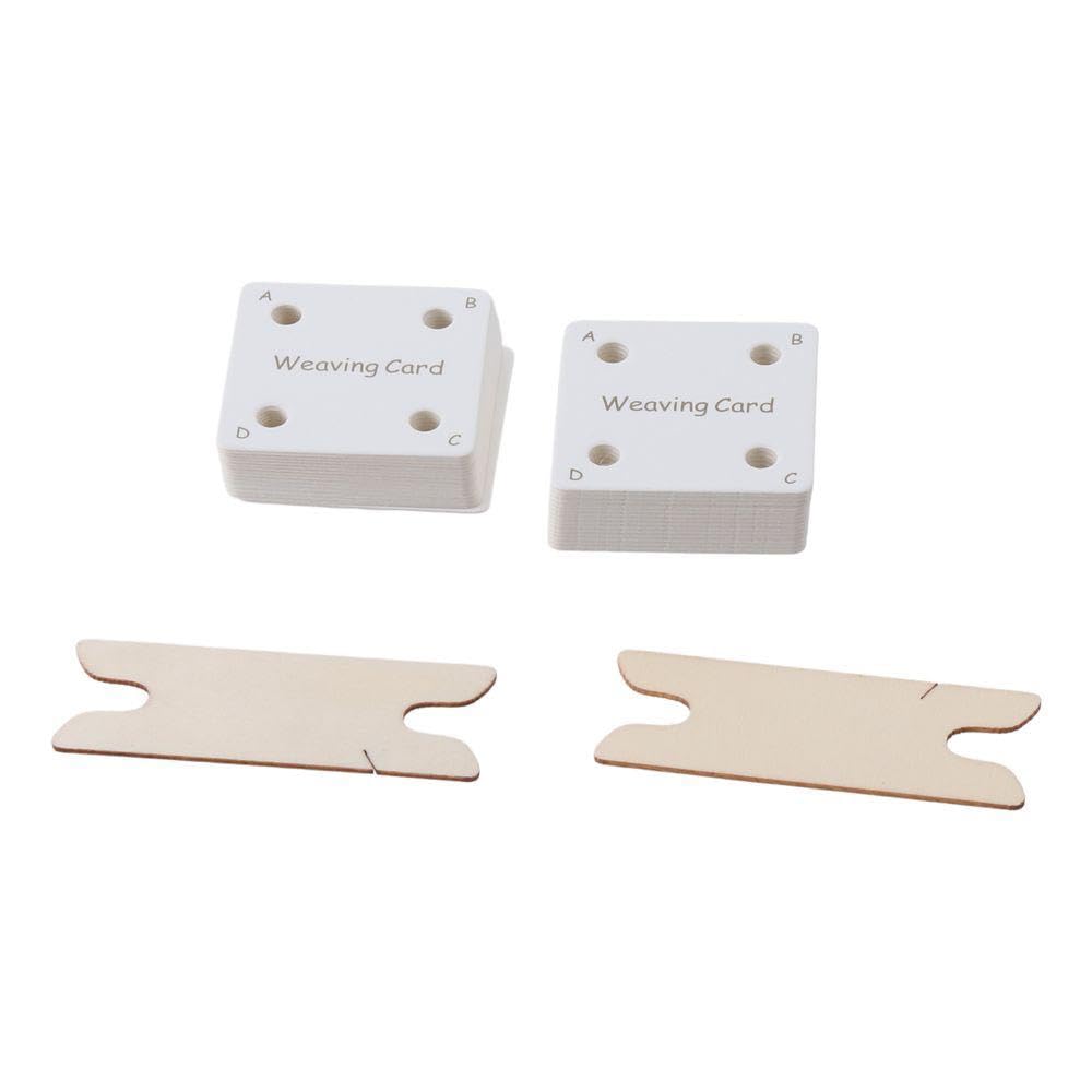 YYlingx Tablet Weaving Cards Set, 30 Pcs Weaving Card Loom Cards with 2 Pcs Shuttles for Craft Weaving Lovers - Image 2