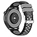 AWADUO Compatible with Huawei Watch GT3 46MM, 22mm Elastic Adjustable Replacement Silicone Wrist Watch Strap Band Compatible with Huawei Watch GT2 46MM, Soft And Durable(Black+Grey)