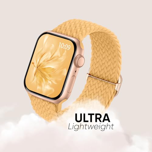 Image of 6 Pack Braided Stretchy Bands Compatible with Apple Watch Band 38mm 40mm 41mm 42mm 44mm 45mm 46mm 49mm Women Men, Adjustable Nylon Solo Loop Elastic Straps for iWatch Series 11 10 9 8 7 6 5 4 SE Ultra
