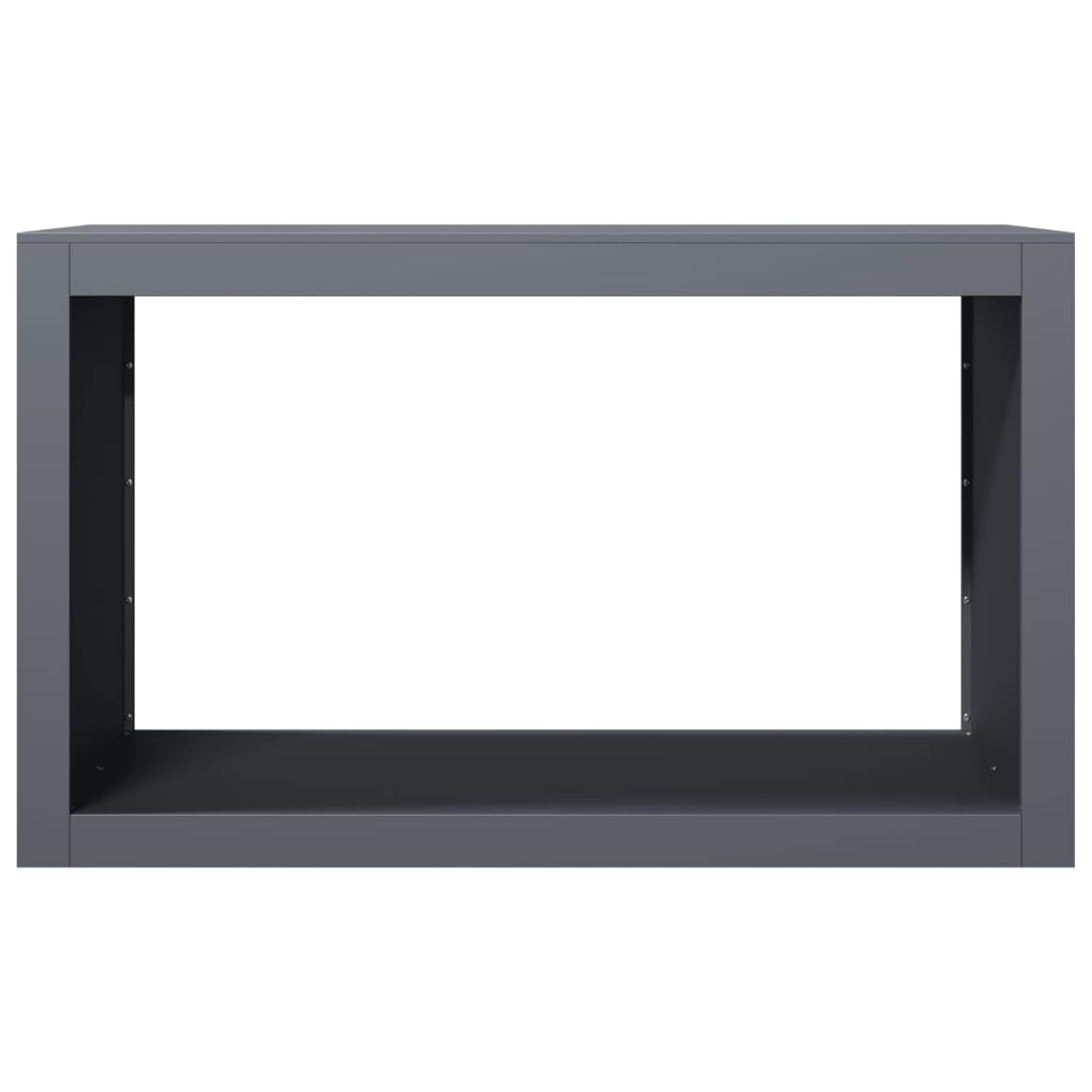 Homgoday Leñero de Acero Gris Antracita 100x40x60 cm, Soporte para leña, Almacenamiento de Troncos, Estante para leñas, Soportes para leña