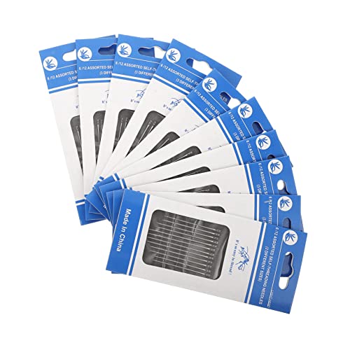 IWOWHERO Embroidery Needle Set Pcs Blind Eye Needles Easy to Go Through for Hand Sewing Quilting Darning