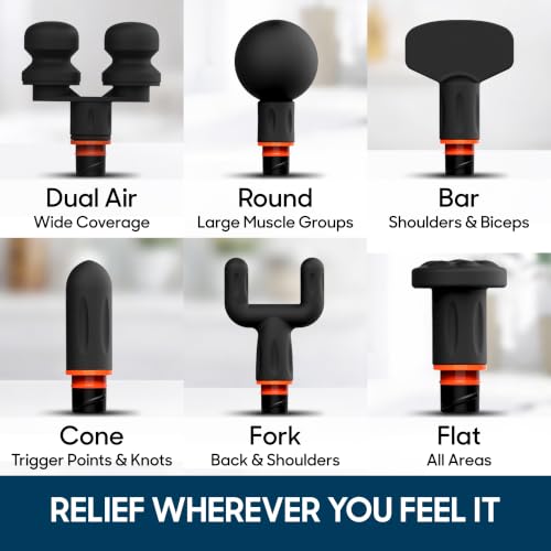 Image of Sharper Image PowerBoost Max Massage Gun [2026 Version] Anti-Stall Deep Tissue Percussion Massager| 7 Speeds| Workout Muscle Recovery| Pain Relief| Back & Shoulder Massage Tool| Gifts for Men Women
