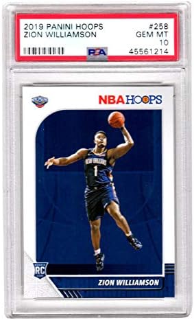 Zion Williamson (New Orleans Pelicans) 2019 Panini Hoops Basketball #258 RC Rookie Card - PSA 10 GEM MINT