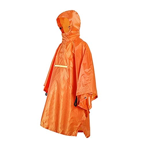 HMJ Poncho Poncho Outdoor Multi Purpose Universal Raincoat One Size Orange
