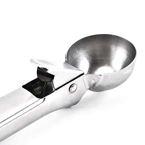 Colher de sorvete com alavanca de gatilho Pá de sorvete de aço inoxidável Aperto confortável para fr