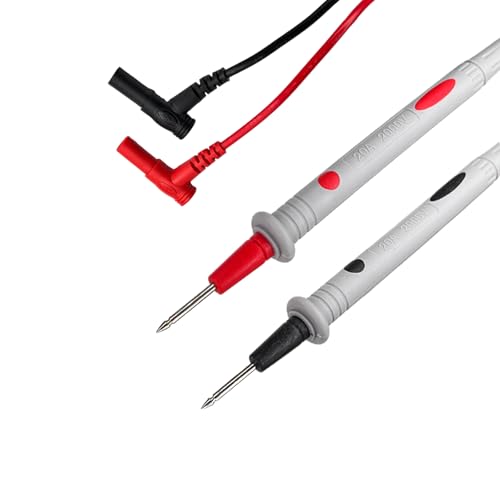 Image of with Threaded Alligator Clips, 4 mm Banana Test Lead Probe Clip Suitable for Most of Digital Multimeter Electronic, Clamp Meter Test Lead Cable Probe Red Black Replacement. (20 A)