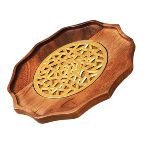 ABOOFAN Tea Pot Tray Mat Chinese Style Tea Pot Storage Plate Wooden Teapot Trays
