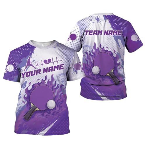 Personalized Table Tennis 3D Shirt, Custom Table Tennis Players T-Shirt, Custom Ping Pong Tshirts, Ping Pong Shirt2