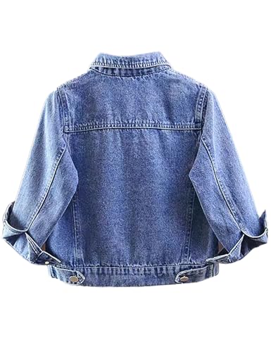 5-12Y Girl Basic Denim Jacket Sequin Ripped Jean Jackets Kids Cute Coat Button Down Outerwear Classic Casual2
