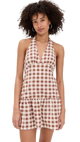 Free People Women's Cecil Mini Dress, Brown Patina Combo, S